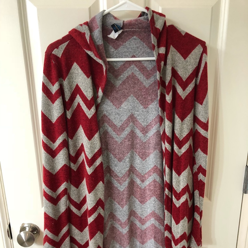 Chevron open cardigan